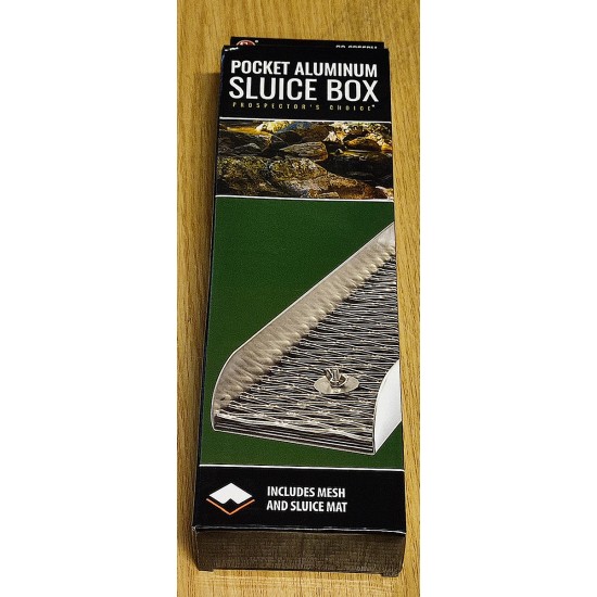 Pocket Aluminum Sluice Box - 12" x 3.5" x 1.5"