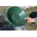 12" Gold Pan, Dual Riffles (3" x 1/4" Deep Riffles, Micro Riffles), Plastic Body, Green Color