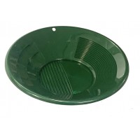 10" Tripple Riffles Green Plastic Gold Pan