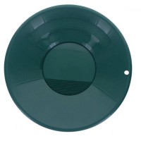 10" Bottom and side Riffles, Green Plastic Gold Pan